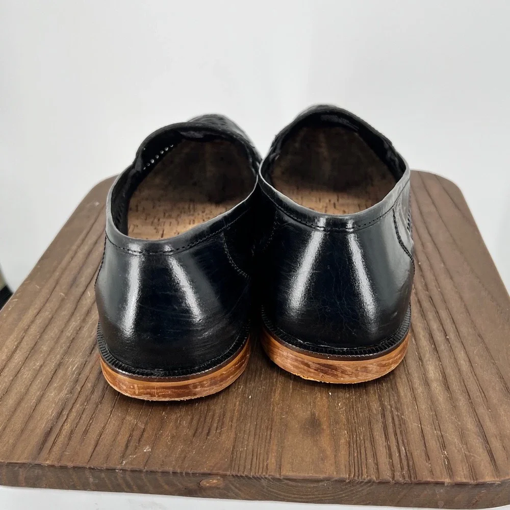 Deer Stags Puebla Black Woven Huarache Loafers Mens Size 12M Dress Shoes